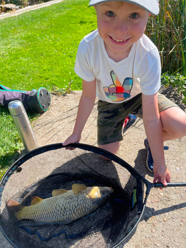 Elliot's First Fishing Catch